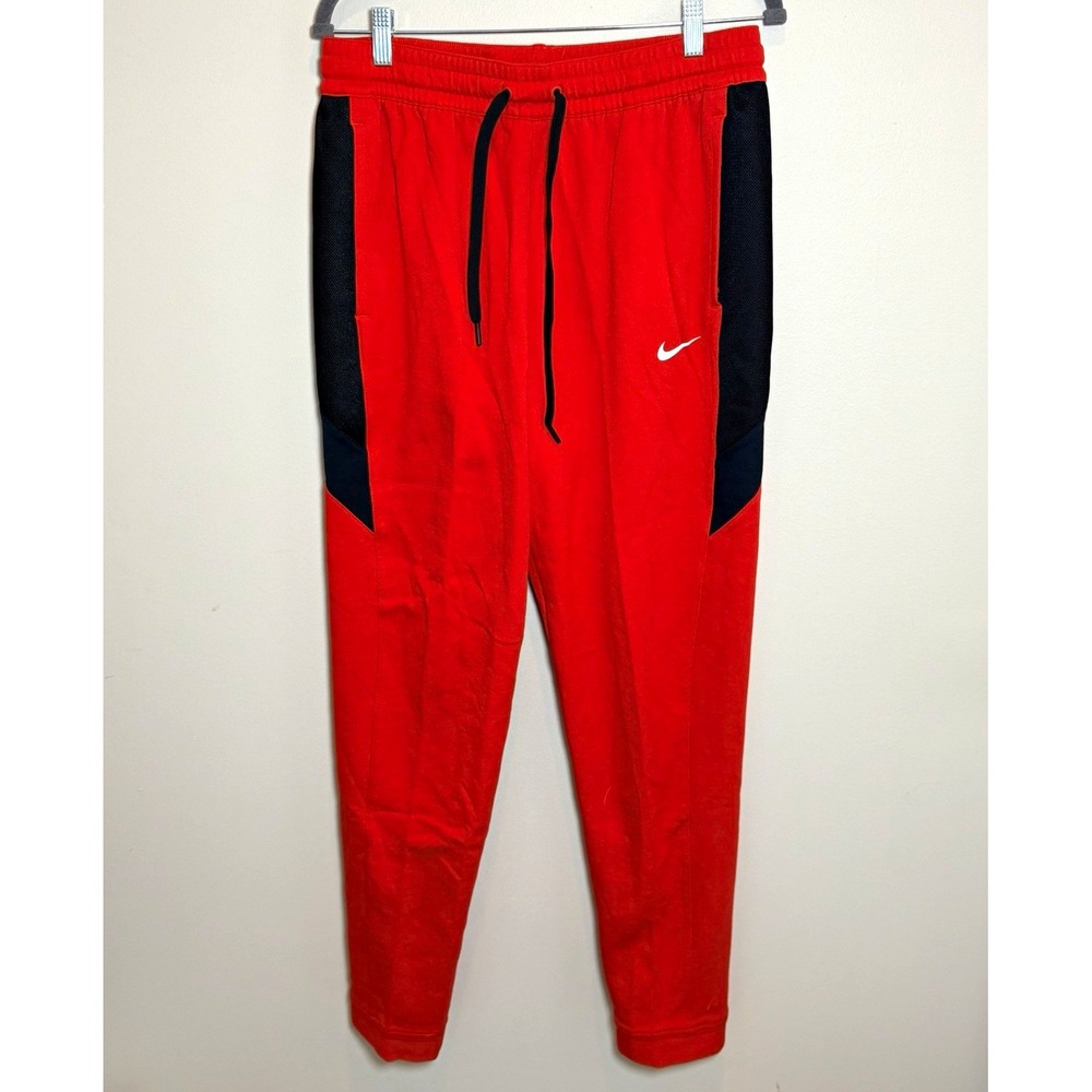 Nike Dri-FIT Mens Jogger Pants Red Black Size L Basketball CQ0307-657